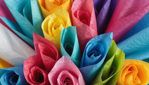 Buntes seidenpapier 50x75cm: vielfalt für kreative verpackungen